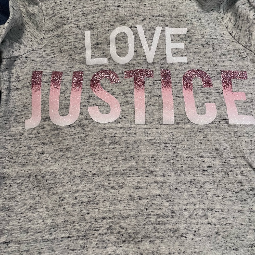 Girls Size Large(12) Gray Hooded Sweatshirt
